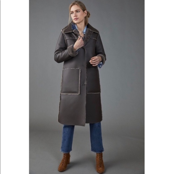 NWT Anthropologie Kerry Reversible Faux Fur Coat​​​ - Picture 2 of 5